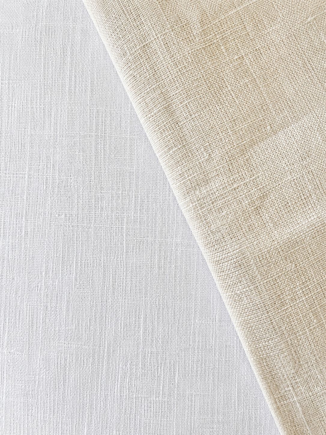 Tissus en lin blanc et beige de la Collection Lin Atelier Coquelicot
